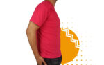 Playera campaña rosa hombre. Ideal para personalizar con tu logo o eslogan.