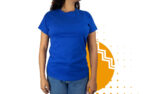 Playera cuello redondo mujer azul rey. Ideal para personalizar con tu logo.