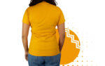 Playera cuello redondo mujer amarillo. Ideal para personalizar con tu logo.