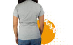 Playera cuello redondo mujer gris claro. Ideal para personalizar con tu logo.