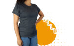Playera cuello redondo mujer gris oxford. Ideal para personalizar con tu logo.