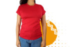 Playera cuello redondo mujer rojo. Ideal para personalizar con tu logo.