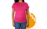 Playera cuello redondo mujer rosa mexicano. Ideal para personalizar con tu logo.