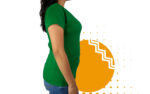 Playera cuello redondo mujer verde bandera. Ideal para personalizar con tu logo.