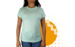 Playera cuello redondo mujer verde menta. Ideal para personalizar con tu logo.
