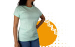 Playera cuello redondo mujer verde menta. Ideal para personalizar con tu logo.