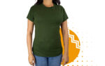 Playera cuello redondo mujer verde militar. Ideal para personalizar con tu logo.