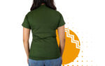 Playera cuello redondo mujer verde militar. Ideal para personalizar con tu logo.