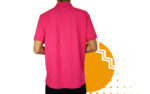 Playera polo hombre fucsia al mayoreo.