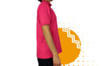 Playera polo hombre fucsia al mayoreo.