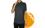 Playera polo hombre gris oxford al mayoreo.